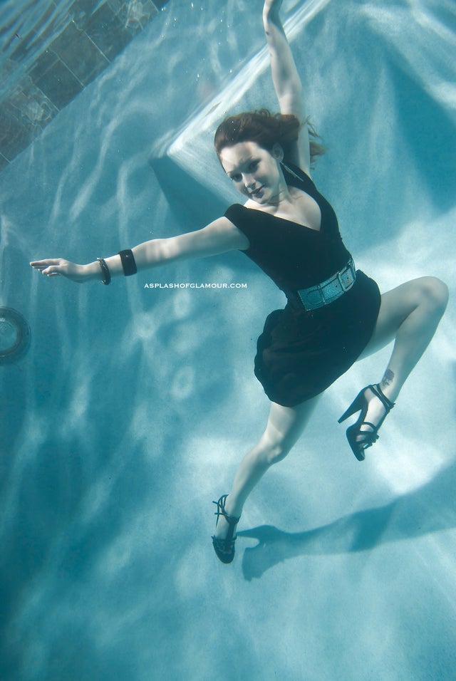 Diana Swims In A Black Dress Csog265